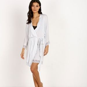 Eberjey Colette Kimono Robe with Lace